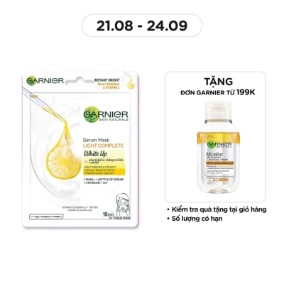 GARNIER Serum Mask Light Complete White Up Milky Essence & Vitamin C 28g