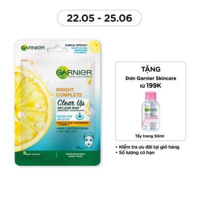 GARNIER Bright Complete Clear Up Anti-Acne Serum Mask 23g