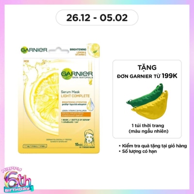 GARNIER Mặt Nạ Garnier Serum Mask Light Complete Brightening Hydration Tinh Chất Chanh Yuzu & Vitamin C 28g