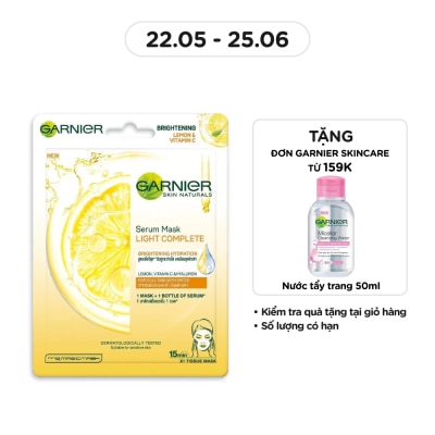 GARNIER Mặt Nạ Garnier Serum Mask Light Complete Brightening Hydration Tinh Chất Chanh Yuzu & Vitamin C 28g