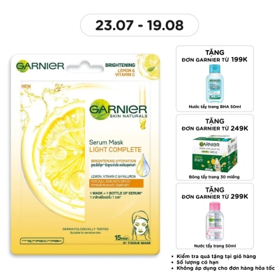 GARNIER - Serum Mask Light Complete Brightening Hydration Lemon & Vitamin C 28g image