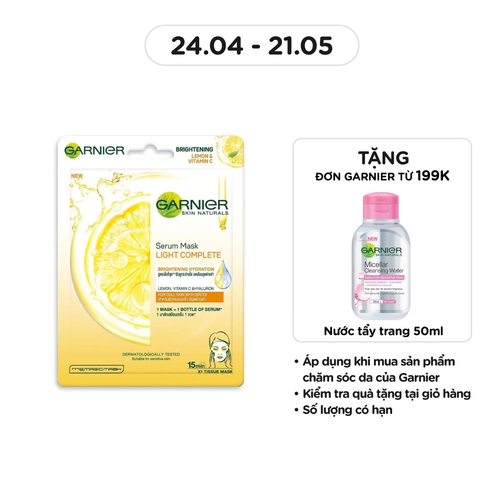 Serum Mask Light Complete Brightening Hydration Lemon & Vitamin C 28g
