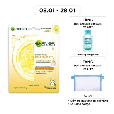 GARNIER Serum Mask Light Complete Brightening Hydration Lemon & Vitamin C 28g