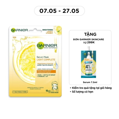 GARNIER - Mặt Nạ Garnier Serum Mask Light Complete Brightening Hydration Tinh Chất Chanh Yuzu & Vitamin C 28g