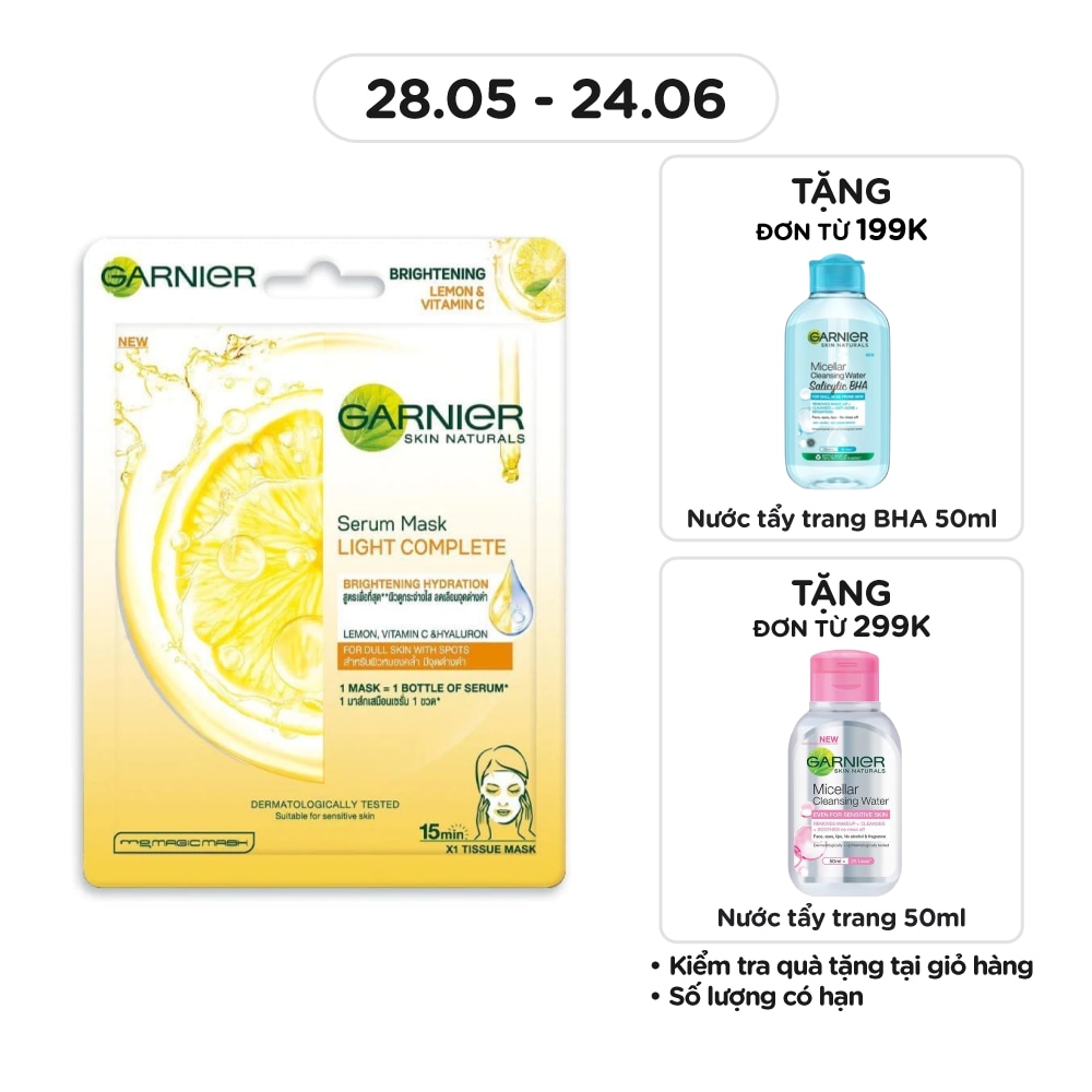 Serum Mask Light Complete Brightening Hydration Lemon & Vitamin C 28g