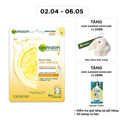 GARNIER - Mặt Nạ Garnier Serum Mask Light Complete Brightening Hydration Tinh Chất Chanh Yuzu & Vitamin C 28g