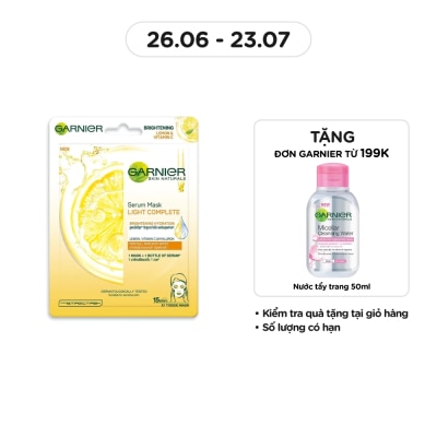 GARNIER Serum Mask Light Complete Brightening Hydration Lemon & Vitamin C 28g