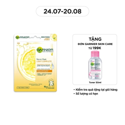 GARNIER Mặt Nạ Garnier Serum Mask Light Complete Brightening Hydration Tinh Chất Chanh Yuzu & Vitamin C 28g