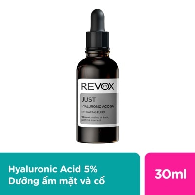 REVOX B77 Tinh Chất Revox B77 Just Hyaluronic Acid 5% Hydrating Fluid Dưỡng Ẩm Mặt & Cổ 30ml