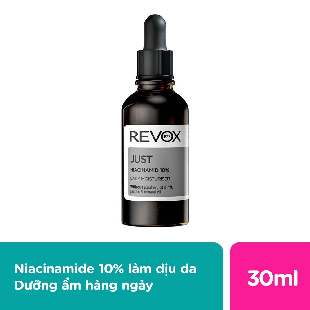 Tinh Chất Revox B77 Just Niacinamide 10% Daily Moisturiser Dưỡng Ẩm Mặt & Cổ 30ml