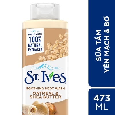 ST.IVES Sữa Tắm ST. Ives Soothing Body Wash Oatmeal & Shea Butter Yến Mạch và Bơ Làm Dịu Da 473ml