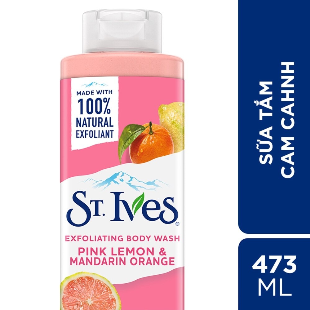 Sữa Tắm Tẩy Tế Bào Da ST. Ives Exfoliating Body Wash Pink Lemon & Madarin Orange Cam Chanh 473ml