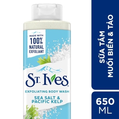 ST.IVES Sữa Tắm Tẩy Tế Bào Da ST. Ives Exfoliating Sea Salt & Pacific Kelp Muối Biển Thanh Lọc Da 650ml