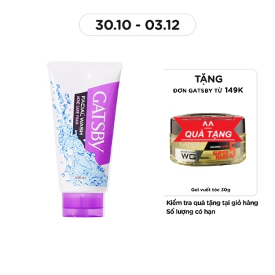 GATSBY Sữa Rửa Mặt Gatsby Facial Wash Acne Care Foam Ngăn Ngừa Mụn 130g