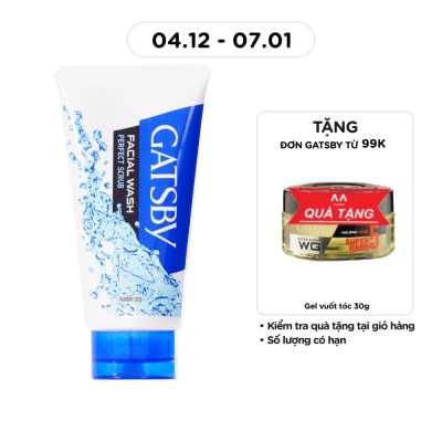 GATSBY Sữa Rửa Mặt Gatsby Facial Wash Perfect Scrub Siêu Sạch 130g