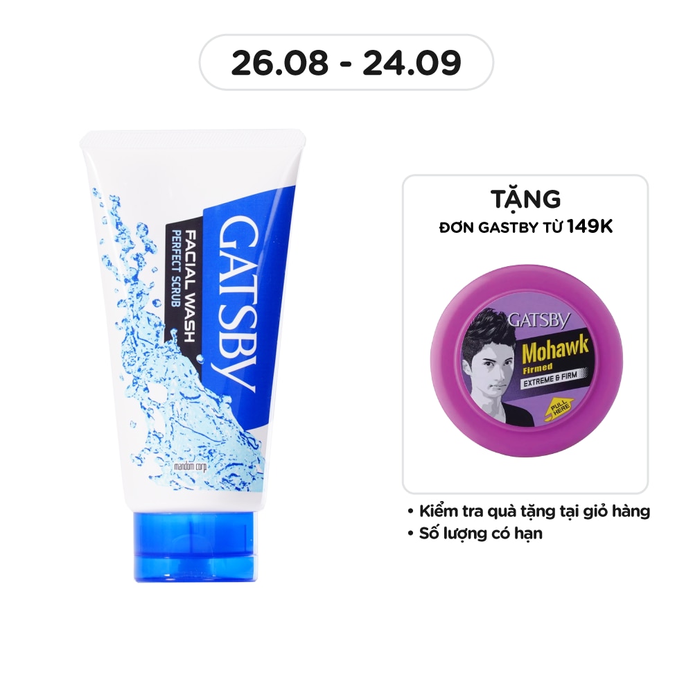 Sữa Rửa Mặt Gatsby Facial Wash Perfect Scrub Siêu Sạch 130g