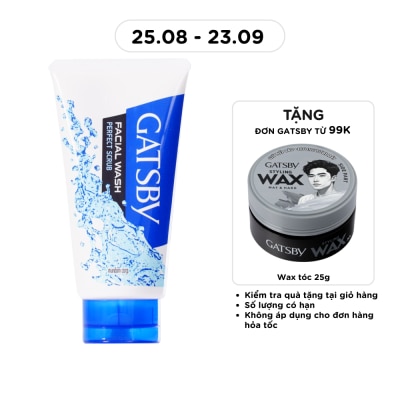 GATSBY - Sữa Rửa Mặt Gatsby Facial Wash Perfect Scrub Siêu Sạch 130g image