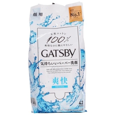 GATSBY Khăn Ướt Lau Mặt Gatsby Facial Wipes U 42 Miếng/Gói