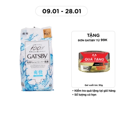 GATSBY Facial Wipes Ice Style 42pcs/Pack