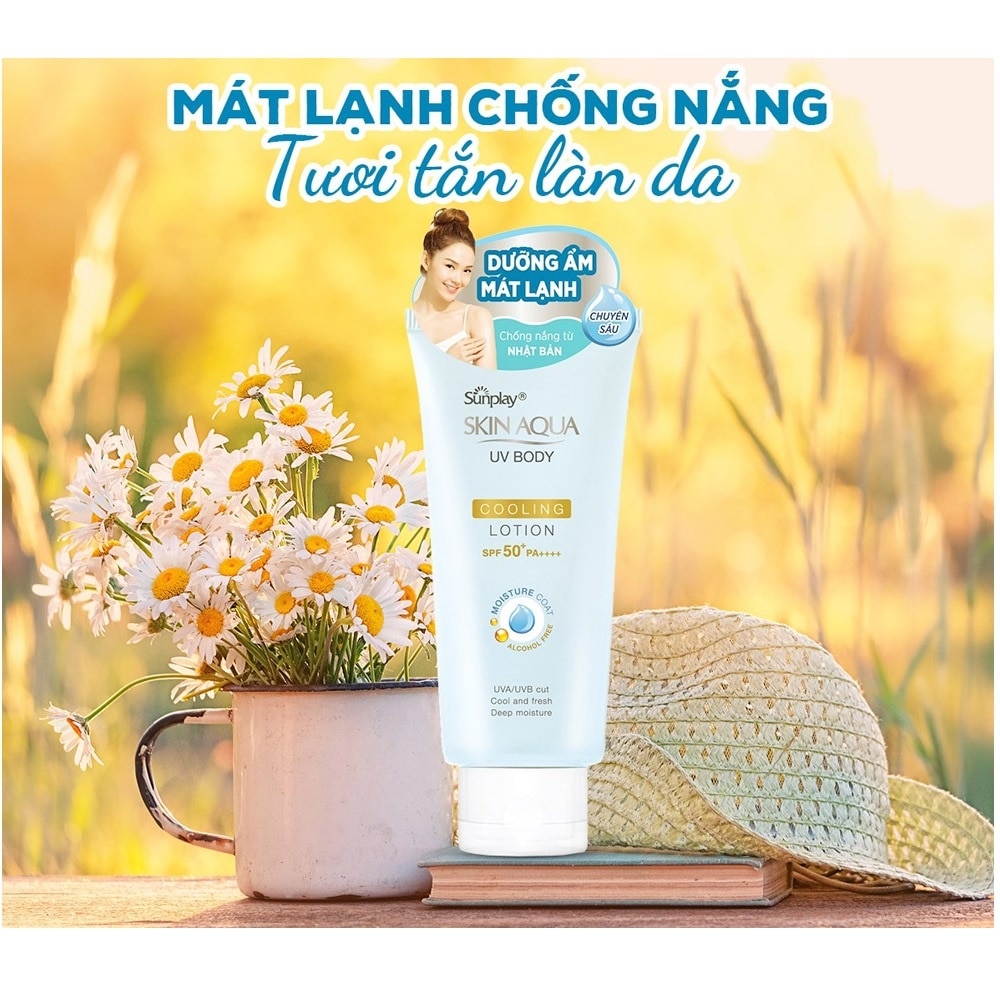 Chống Nắng Sunplay Skin Aqua UV Body Cooling Body Lotion Dưỡng Thể Mát Lạnh SPF50+ PA++++ 150g