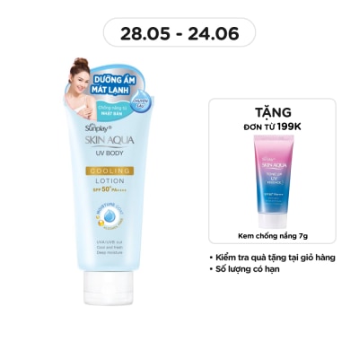 SUNPLAY - Chống Nắng Sunplay Skin Aqua UV Body Cooling Body Lotion Dưỡng Thể Mát Lạnh SPF50+ PA++++ 150g