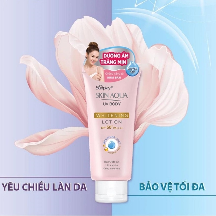 Chống Nắng Sunplay Skin Aqua UV Body Whitening Body Lotion Dưỡng Ẩm Trắng Mịn SPF50+ PA++++ 150g