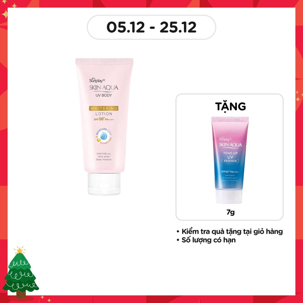 Chống Nắng Sunplay Skin Aqua UV Body Whitening Body Lotion Dưỡng Ẩm Trắng Mịn SPF50+ PA++++ 150g