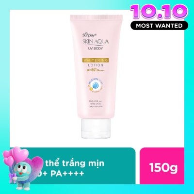 SUNPLAY Chống Nắng Sunplay Skin Aqua UV Body Whitening Body Lotion Dưỡng Ẩm Trắng Mịn SPF50+ PA++++ 150g image