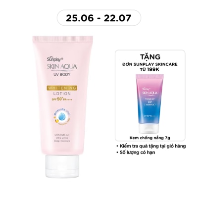 SUNPLAY - Chống Nắng Sunplay Skin Aqua UV Body Whitening Body Lotion Dưỡng Ẩm Trắng Mịn SPF50+ PA++++ 150g