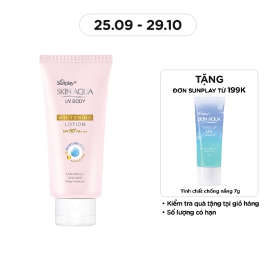 SUNPLAY Chống Nắng Sunplay Skin Aqua UV Body Whitening Body Lotion Dưỡng Ẩm Trắng Mịn SPF50+ PA++++ 150g