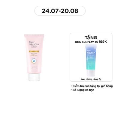 SUNPLAY Chống Nắng Sunplay Skin Aqua UV Body Whitening Body Lotion Dưỡng Ẩm Trắng Mịn SPF50+ PA++++ 150g