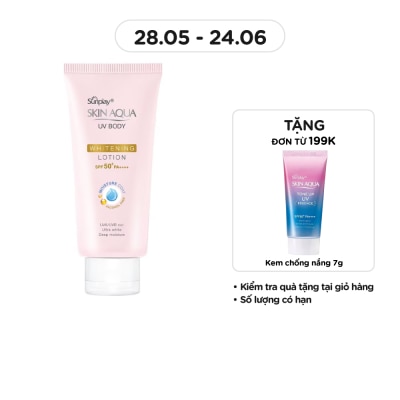 SUNPLAY - Chống Nắng Sunplay Skin Aqua UV Body Whitening Body Lotion Dưỡng Ẩm Trắng Mịn SPF50+ PA++++ 150g