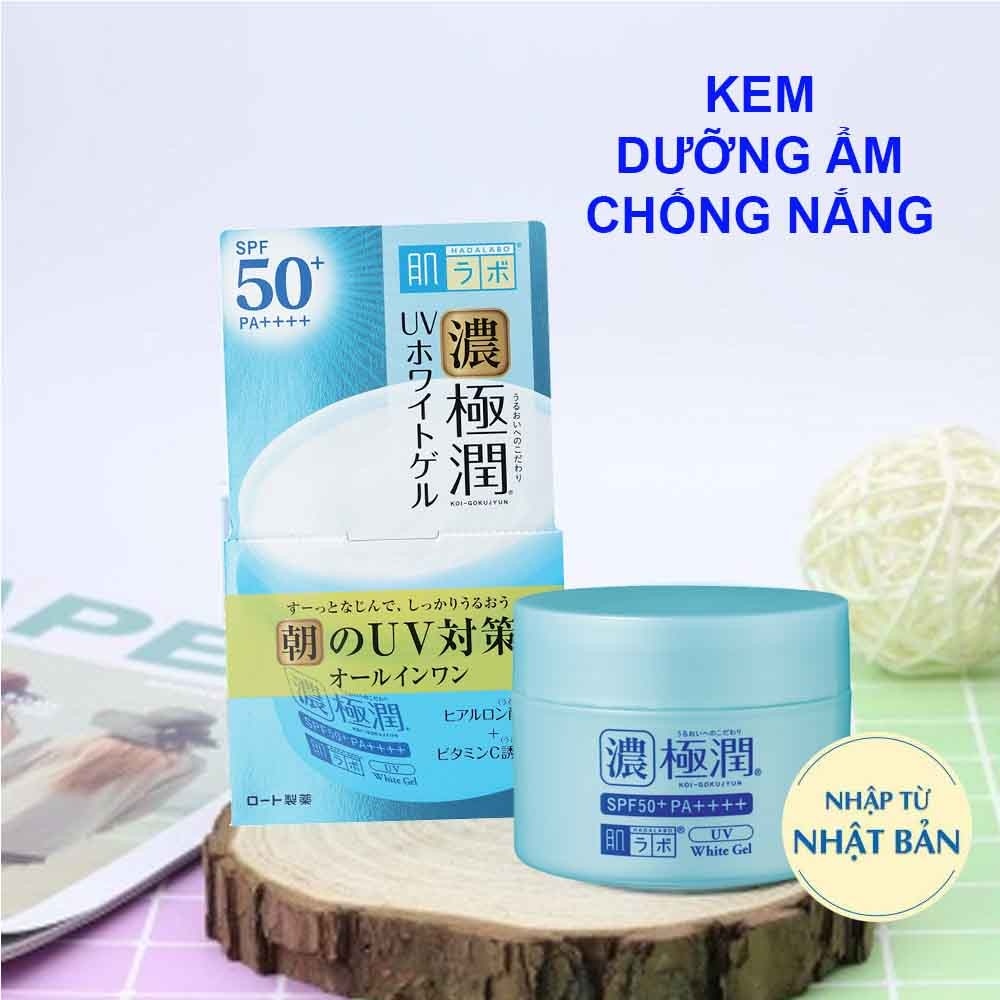 Gel Chống Nắng Hada Labo Koi-Gokujyun UV White Dưỡng Ẩm SPF50+ PA++++ 90g