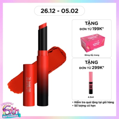 MAYBELLINE NEW YORK Son Thỏi Maybelline New York Color Sensational Ultimatte Lipstick 1.7g .#299 More Scarlet