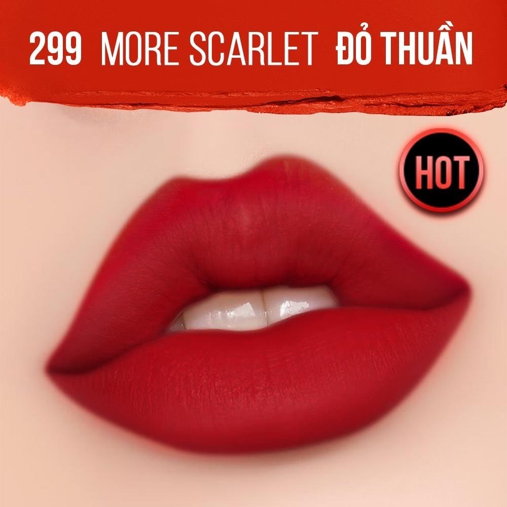 Son Thỏi Maybelline New York Color Sensational Ultimatte Lipstick 1.7g .#299 More Scarlet