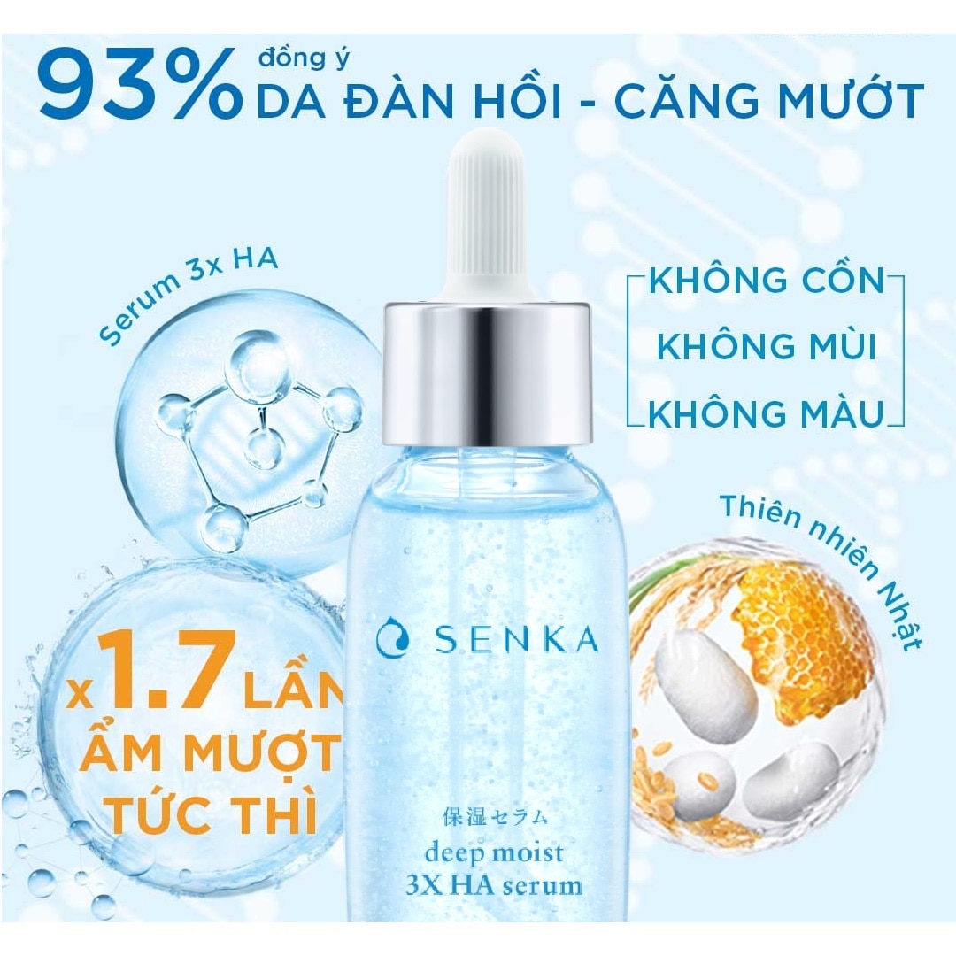 Serum Senka Deep Moist 3X HA Cấp Ẩm Chuyên Sâu & Cải Thiện Nếp Nhăn 30ml