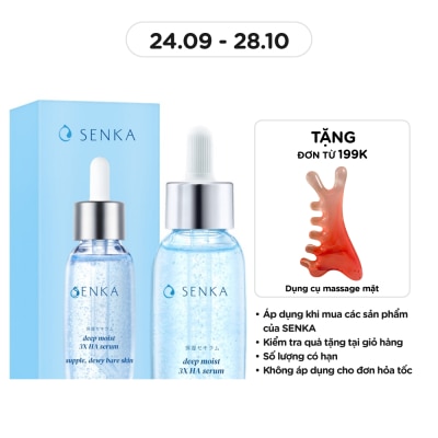 SENKA Serum Senka Deep Moist 3X HA Cấp Ẩm Chuyên Sâu & Cải Thiện Nếp Nhăn 30ml image