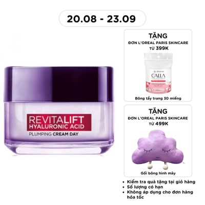 L'OREAL PARIS Kem Dưỡng Ban Ngày L'Oreal Paris Revitalift Hyaluronic Acid Plumping Cream Day Cấp Ẩm 50ml image