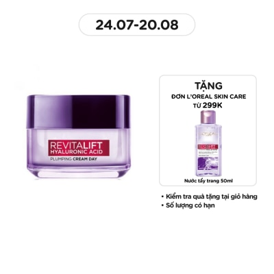 L'OREAL PARIS Kem Dưỡng Ban Ngày L'Oreal Paris Revitalift Hyaluronic Acid Plumping Cream Day Cấp Ẩm 50ml