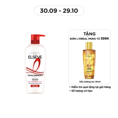 L'OREAL PARIS Dầu Gội L'Oréal Paris Elseve Total Repair 5 Repairing Giảm 5 Dấu Hiệu Của Tóc Hư Tổn 620ml