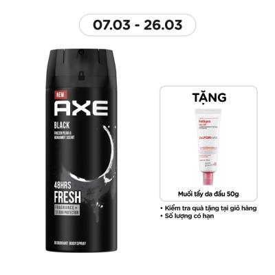 AXE Xịt Ngăn Mùi Toàn Thân Axe Black Hương Cam Bergamot và Lê Tuyết 135ml