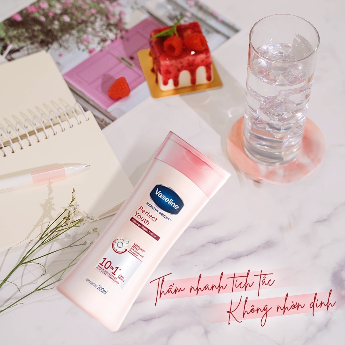 Sữa Dưỡng Thể Vaseline Perfect Youth Anti-Aging Ngừa Lão Hóa 200ml