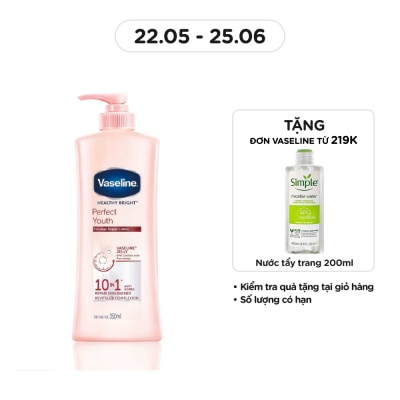 VASELINE Sữa Dưỡng Thể Vaseline Perfect Youth Anti-Aging Ngừa Lão Hóa 350ml