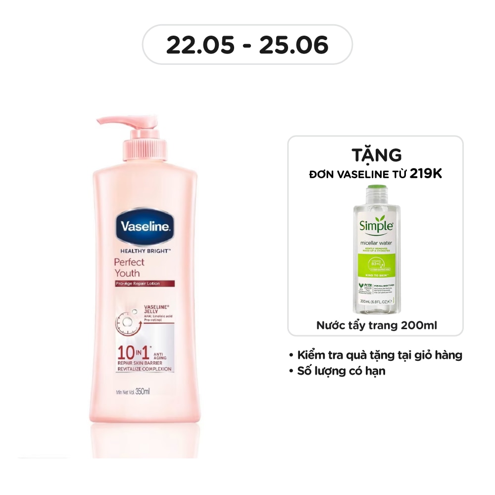 Sữa Dưỡng Thể Vaseline Perfect Youth Anti-Aging Ngừa Lão Hóa 350ml