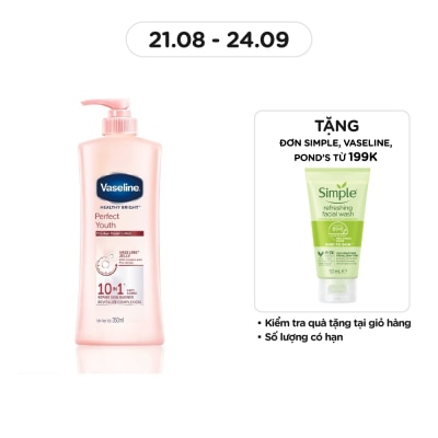VASELINE Sữa Dưỡng Thể Vaseline Perfect Youth Anti-Aging Ngừa Lão Hóa 350ml