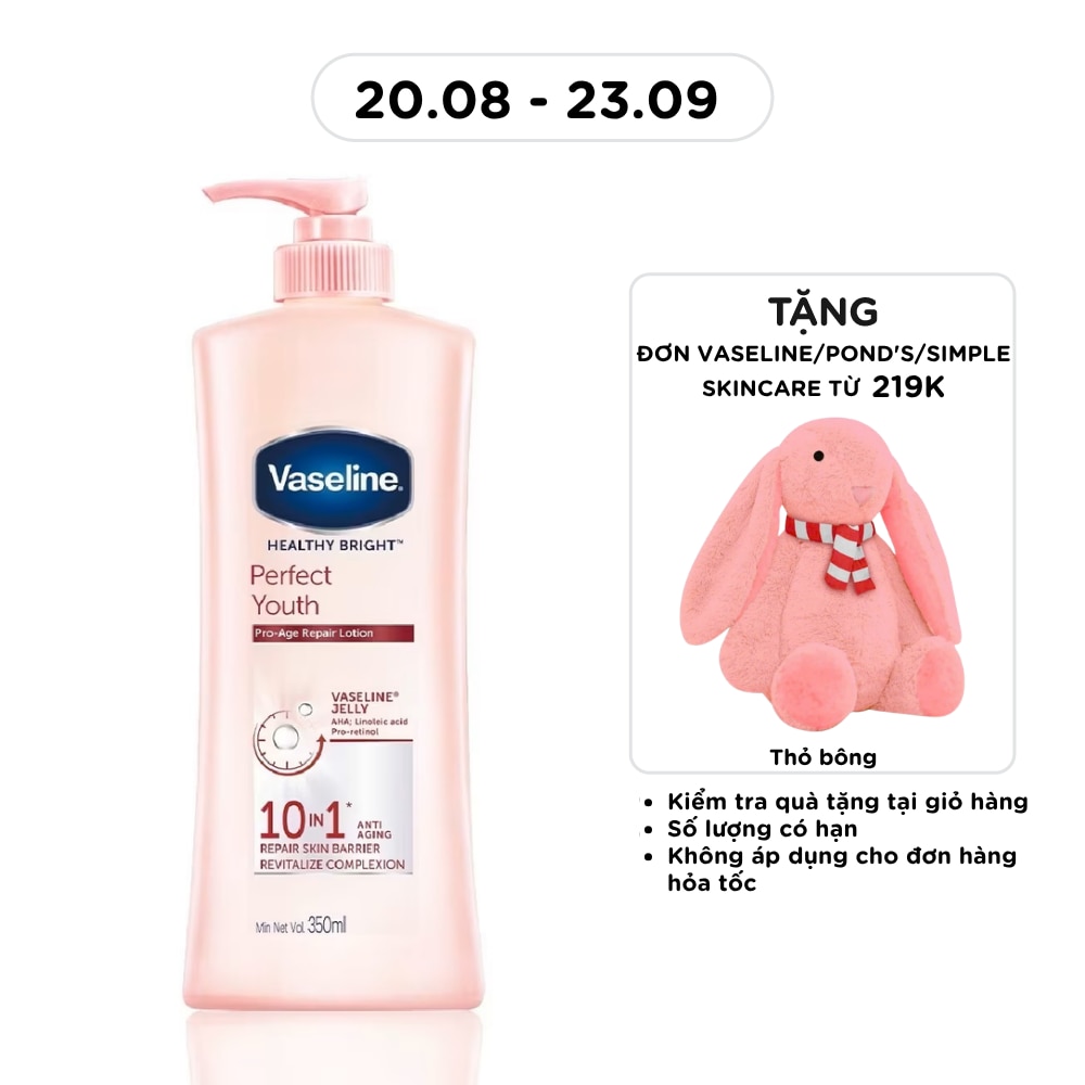 Sữa Dưỡng Thể Vaseline Perfect Youth Anti-Aging Ngừa Lão Hóa 350ml image