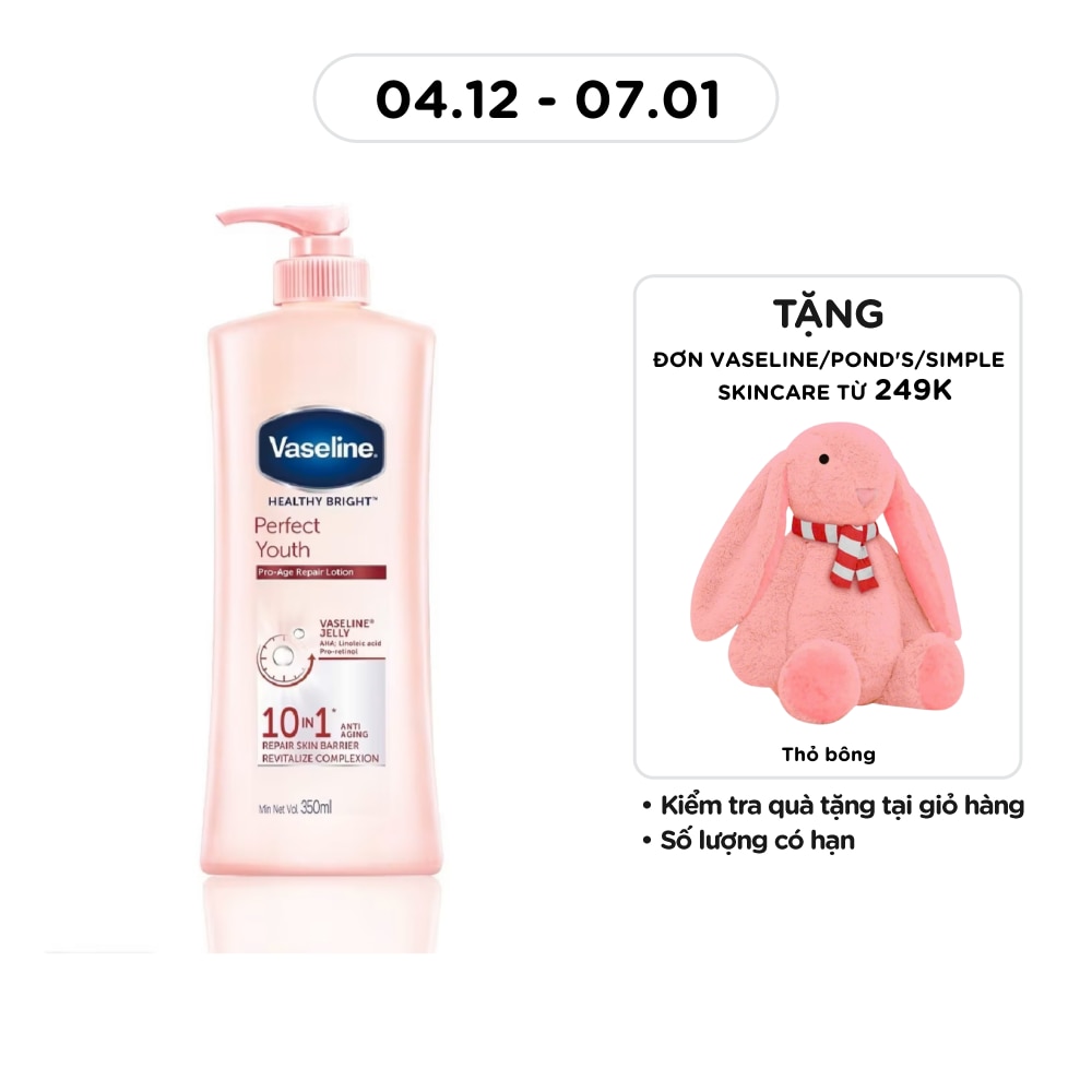 Sữa Dưỡng Thể Vaseline Perfect Youth Anti-Aging Ngừa Lão Hóa 350ml