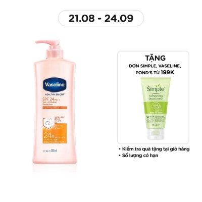 VASELINE Sữa Dưỡng Thể Vaseline Sun+ Pollution Protection SPF24 PA++ Chống Nắng và Dưỡng Sáng Da 350ml