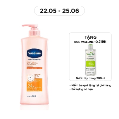 VASELINE Sữa Dưỡng Thể Vaseline Sun+ Pollution Protection SPF24 PA++ Chống Nắng và Dưỡng Sáng Da 350ml