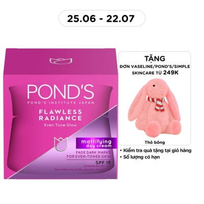 POND'S - Kem Dưỡng Ẩm Ban Ngày Pond's Flawless Radiance Mattifying Day Cream SPF15 PA++ Làm Đều Màu Da 50g